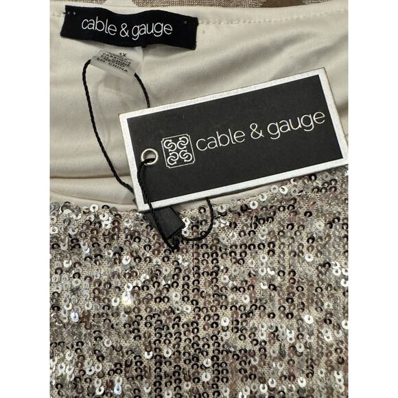 Cable & Gauge Sequin Special Occasion Blouse Top Shirt Sz 1X plus Christmas NYE - Picture 7 of 10